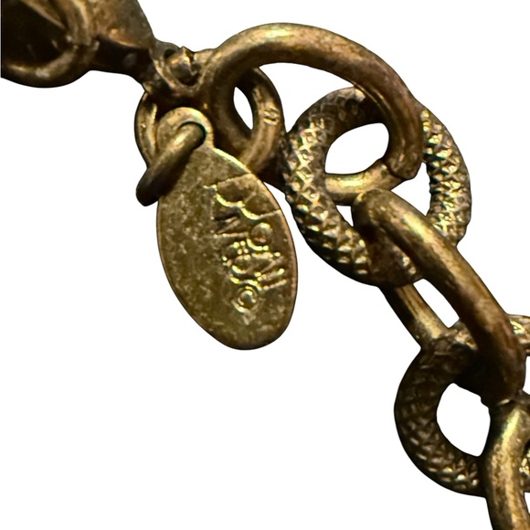 Vintage Joan Rivers Elegant Floral Necklace in Gold and Orange - Picture 8 of 14